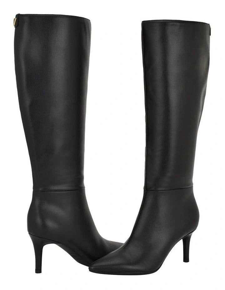 Guess  Wayla  Knee‑High  Boots  Black  Smooth  Nappa  10M  New  With  Box  $260
