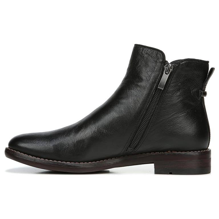 Franco Sarto Marcus Ankle Bootie Black 7.5 Leather Side Zip $159 NWOB