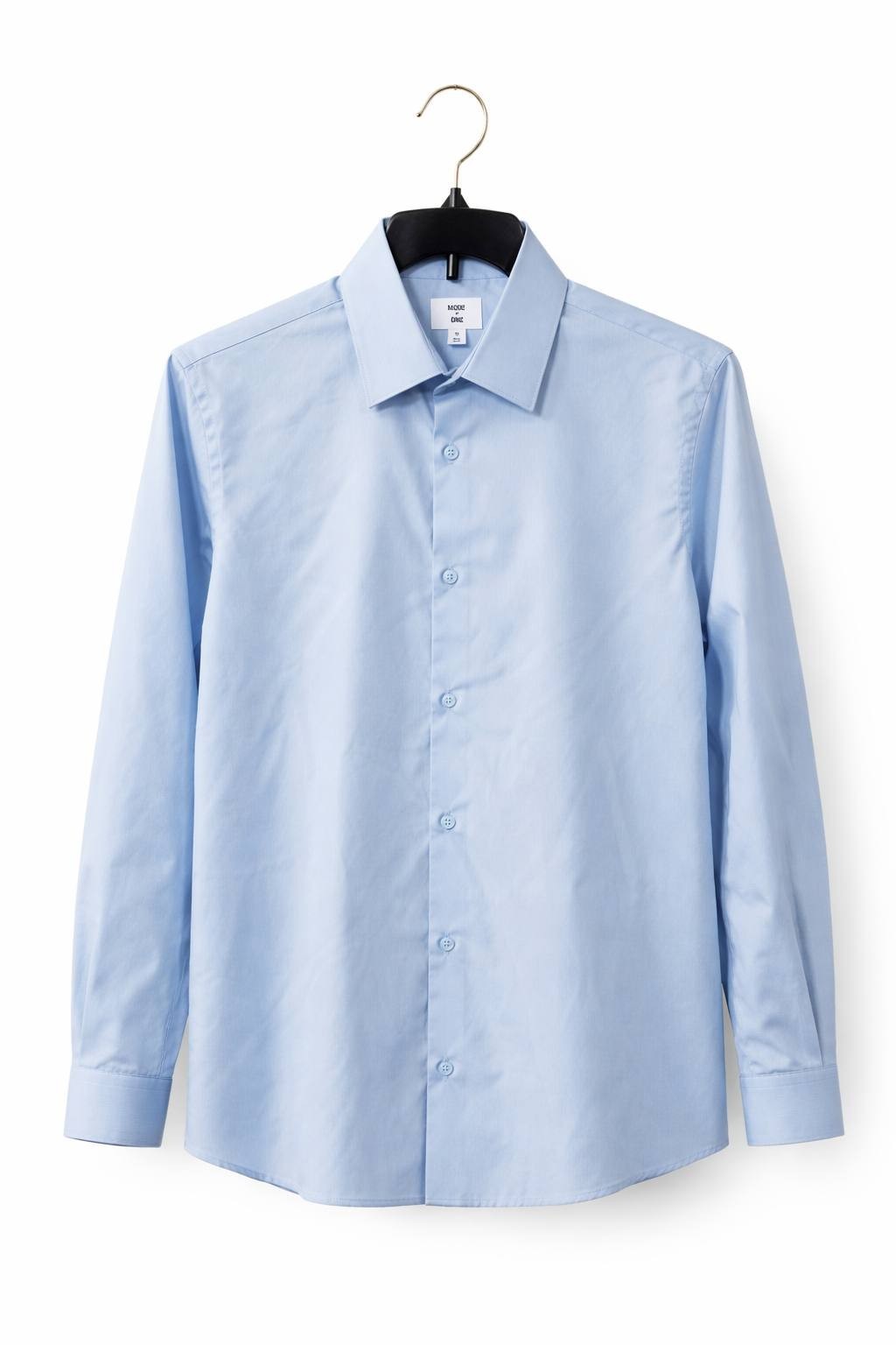 Mode of One Men’s Stretch Button‑Up Shirt Light Blue S‑XXL NWT $59