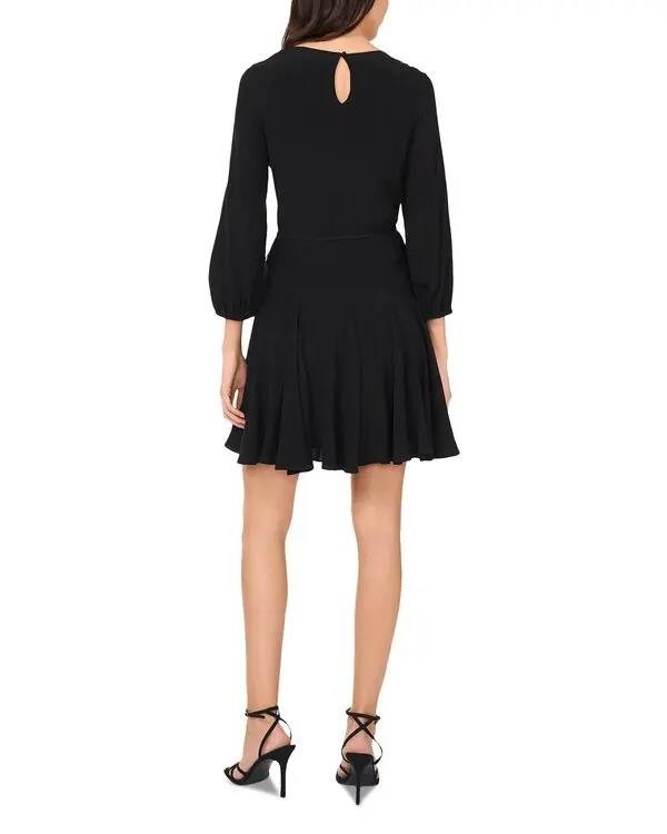 1.STATE Three‑Quarter Mini Dress–SizeL–Pre‑Owned (Defective Button,Missing Belt)