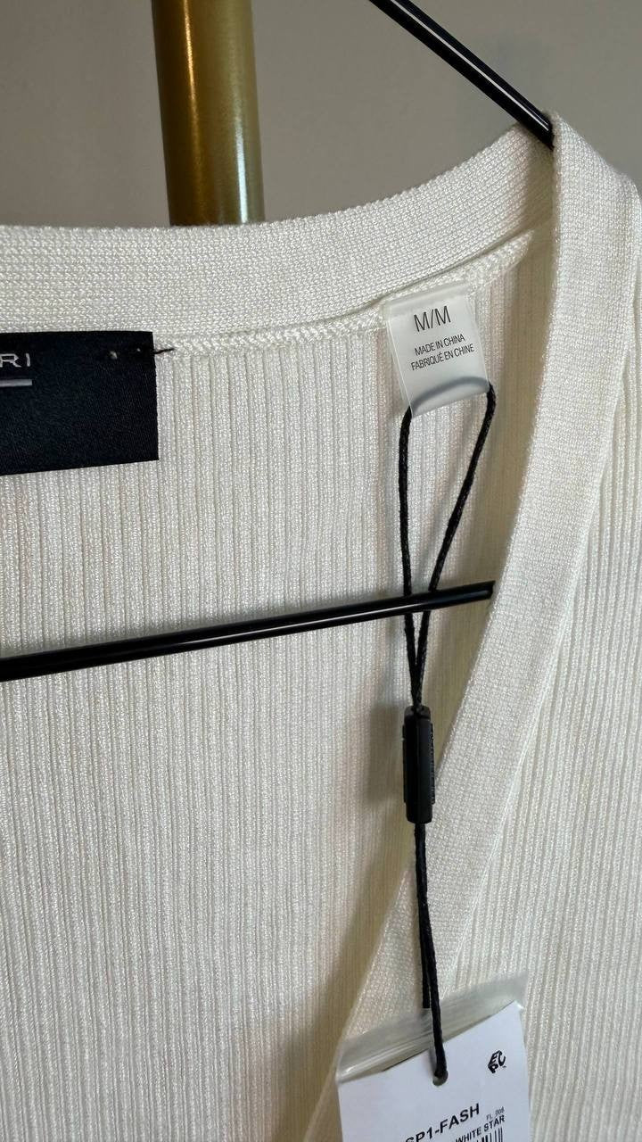T Tahari Women’s Blouson Sleeve Cardigan White Star M $78 NWT
