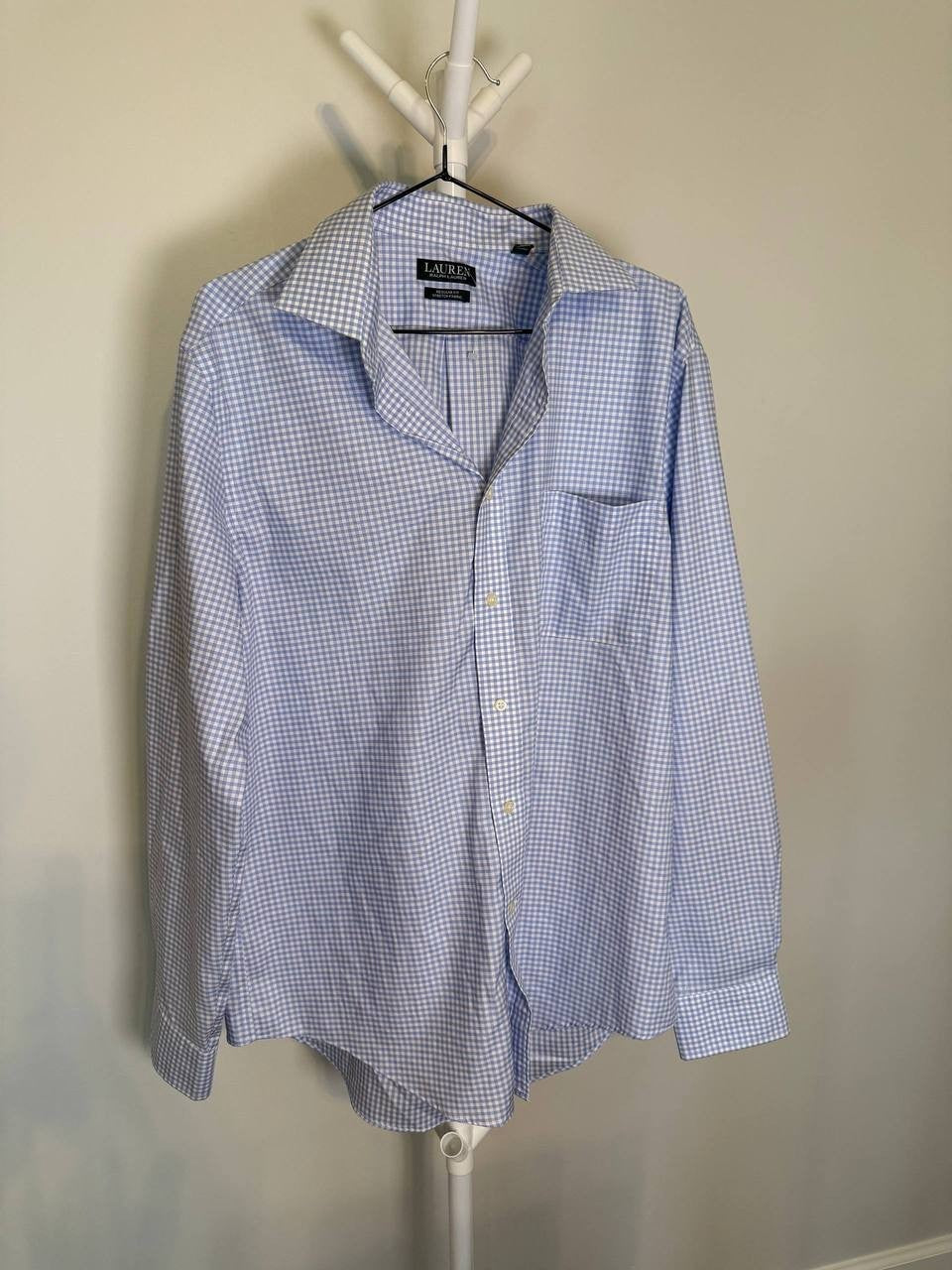 Ralph Lauren Women’s Sky‑Blue Printed Shirt – Size 16 – NWOT
