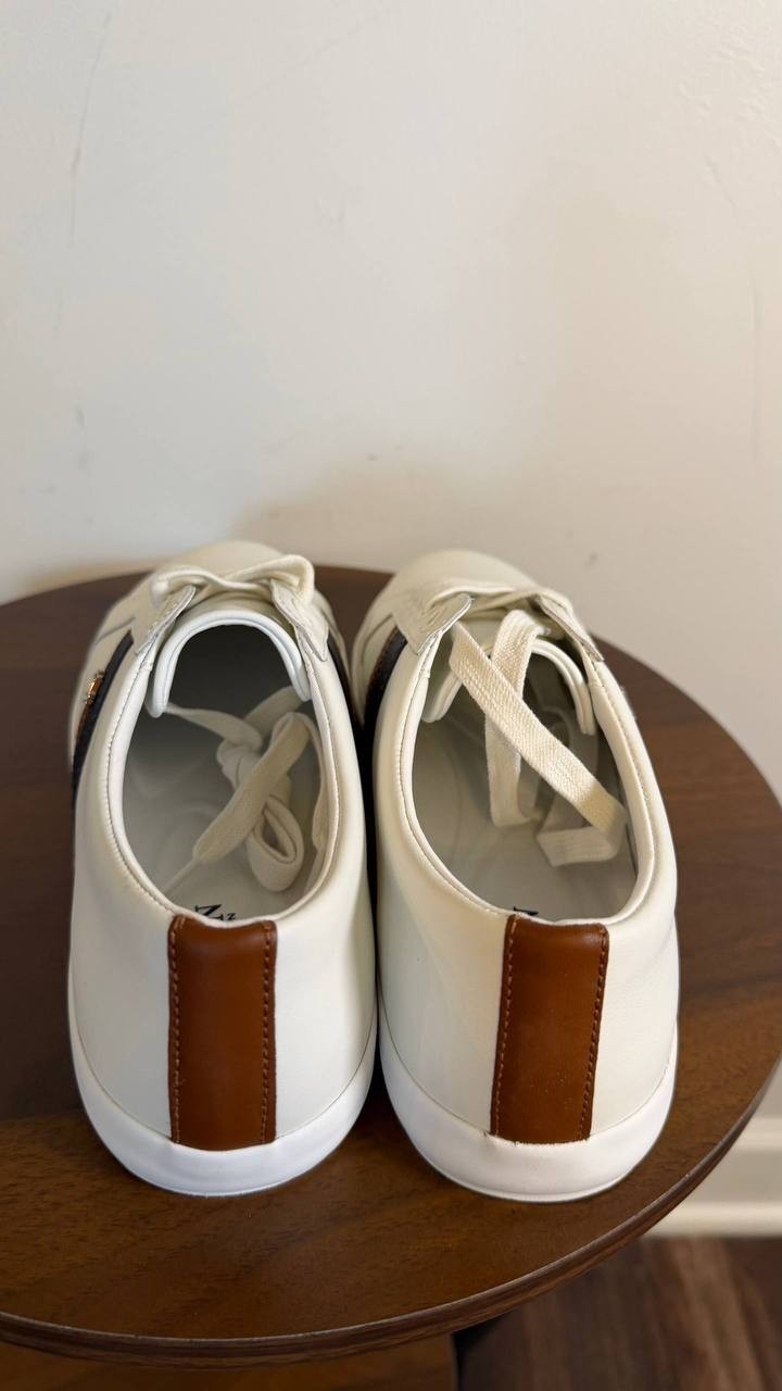 Lauren Ralph Lauren Janson II Sneakers 9B White Leather Lace‑Up NIB msrp$115