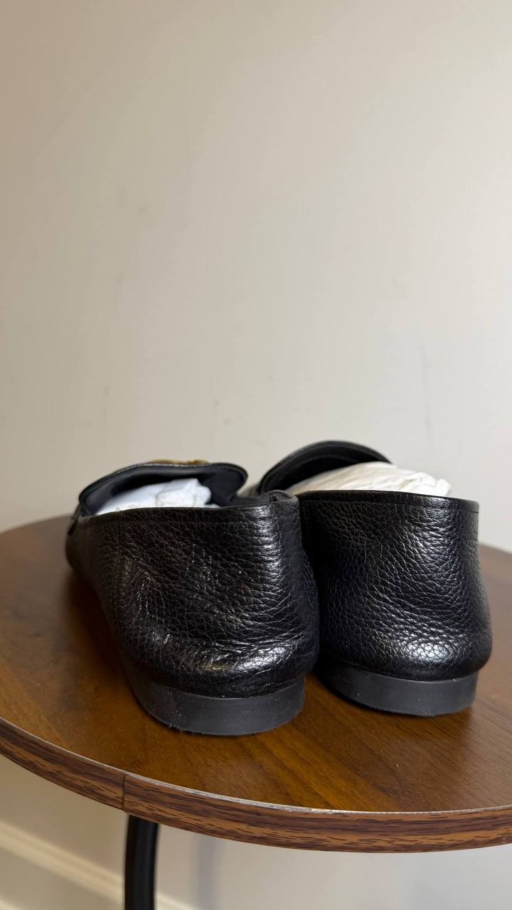Arezzo Loafers Black Leather Size 8B New in Box $99