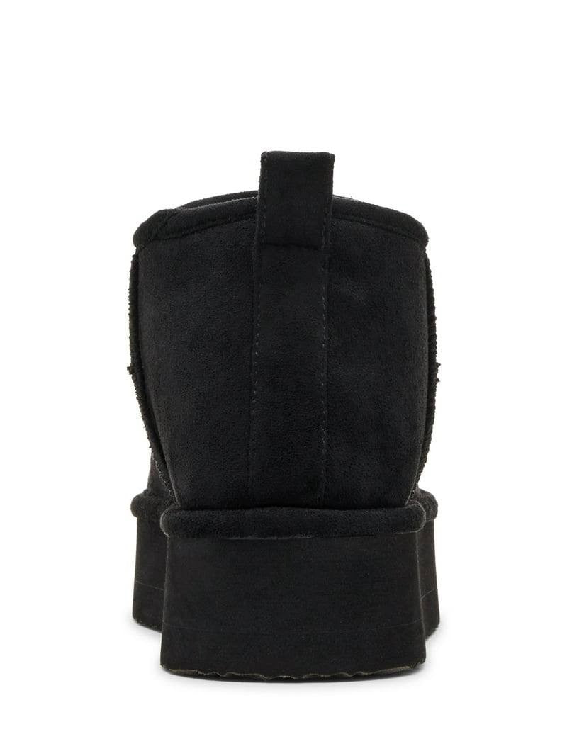 Madden Girl Brave Platform Cozy Bootie Black Women’s 6 Pull‑On Ankle NWB