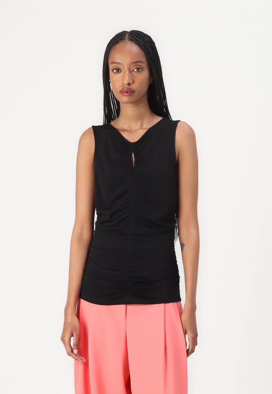 BOSS Women’s EMACHA Sleeveless Top Black M $68 NWT