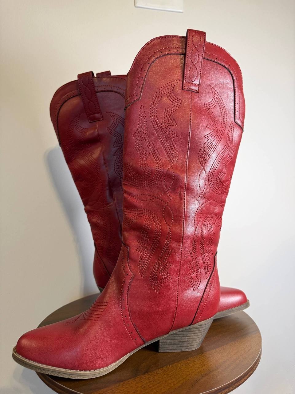 Sugar Two Step Western Boots – Red – Size 10M – Manmade – New in Box