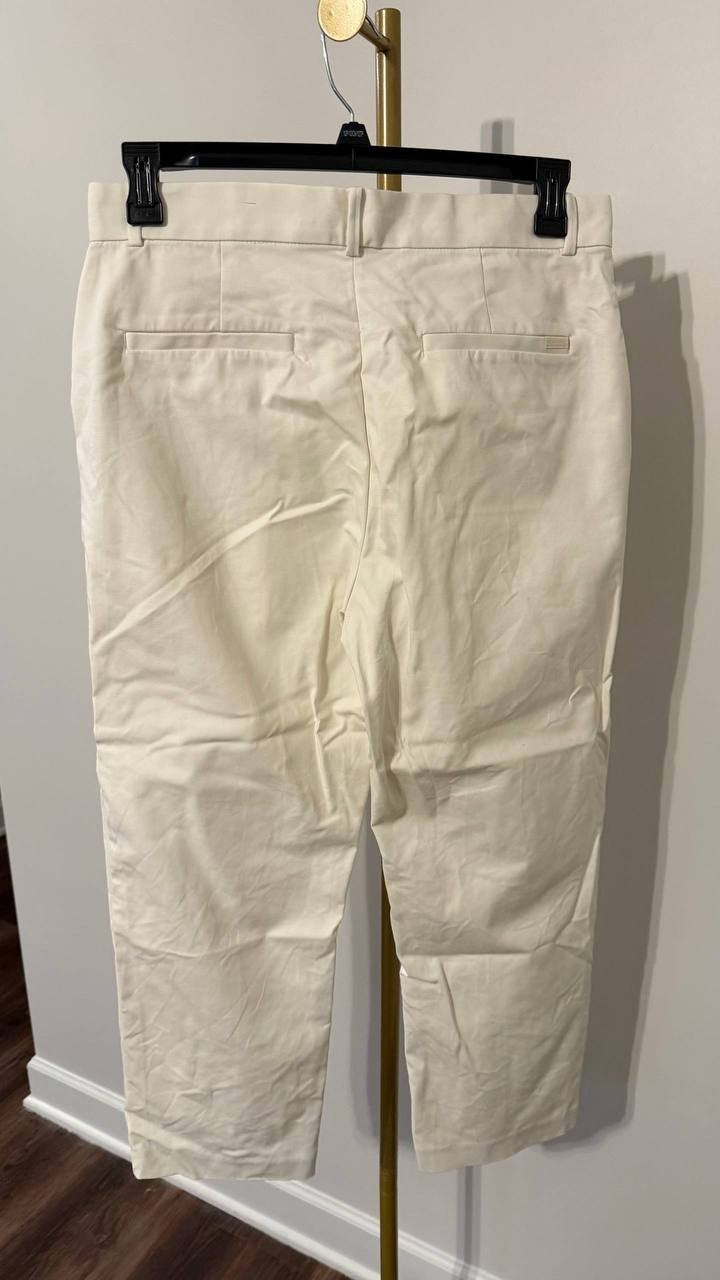 Calvin Klein Ivory Tailored Dress Pants Size 12 Good Condition Women's Trousers