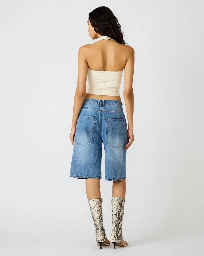 Steve Madden Natasha Corset Top Natural 10 NWT $69