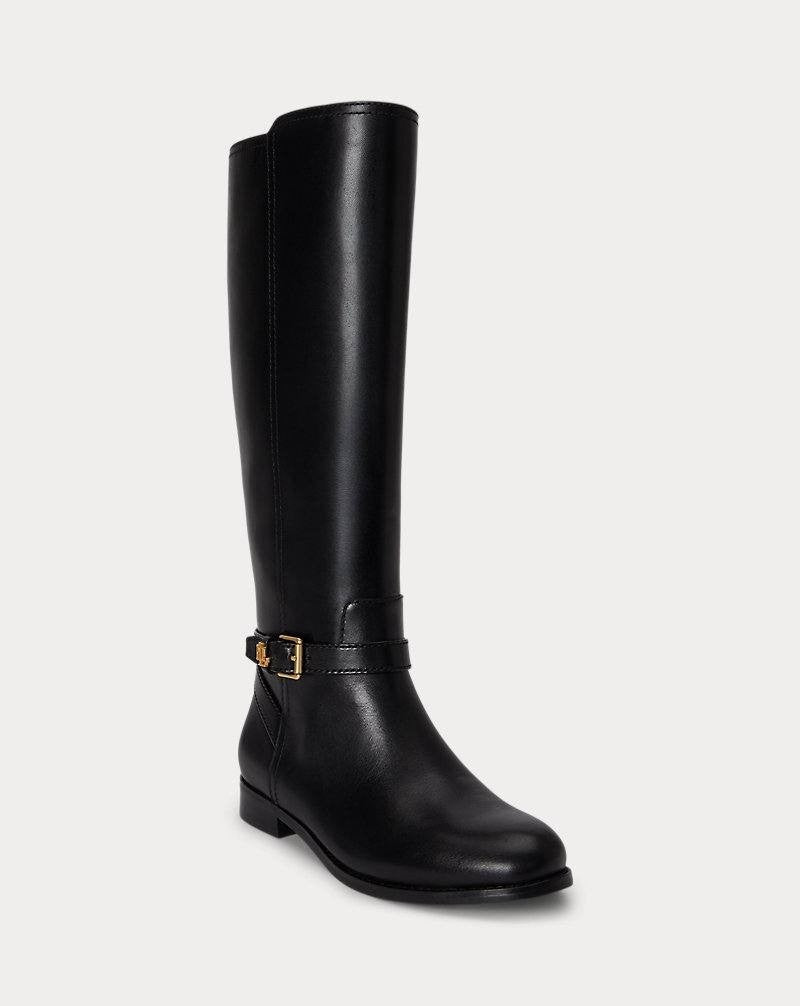 Lauren Ralph Lauren Tall Boots Black 6 B New $275.00