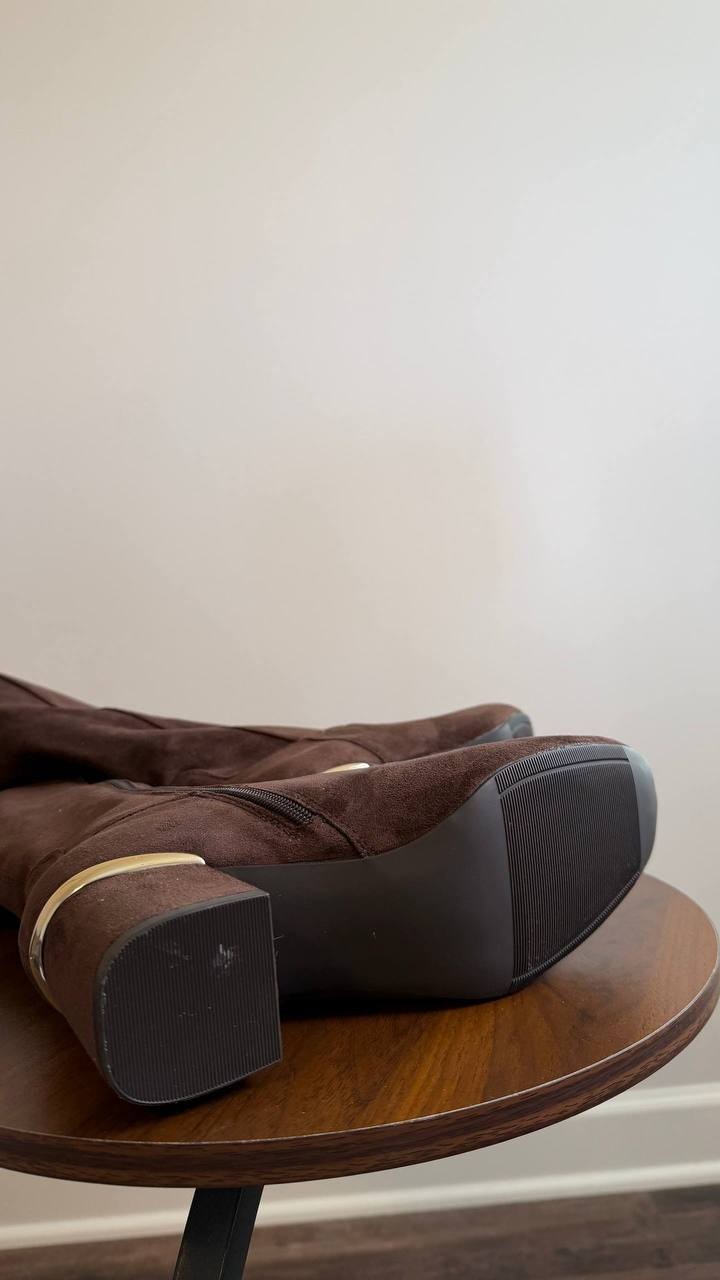 Jones New York Durana Knee High Boots Dark Brown 7M Man‑Made $109.50 NWB