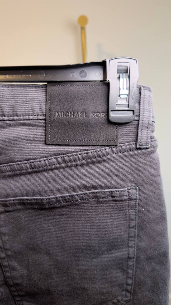 Michael Kors Parker Slim‑Fit Stretch‑Twill Pants Black 34/30 NWT $95