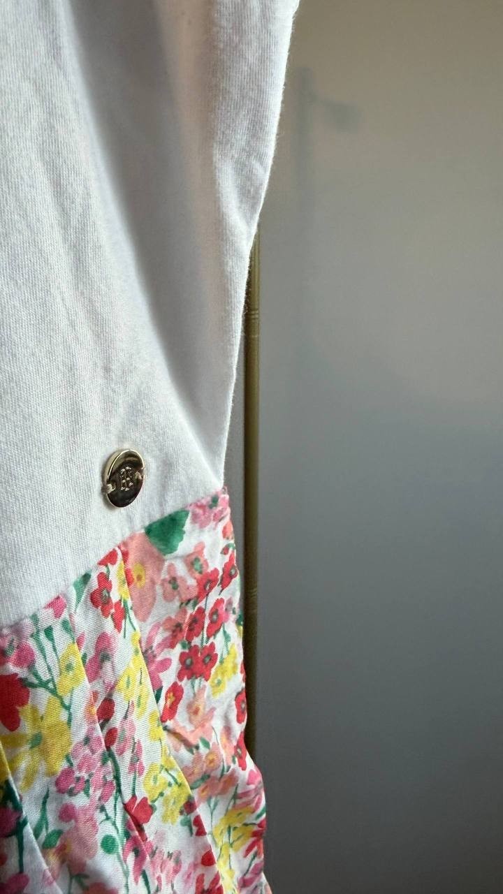 Tommy Hilfiger Sleeveless Floral Colorblock Dress White Multi 1XL NWOT $99.50