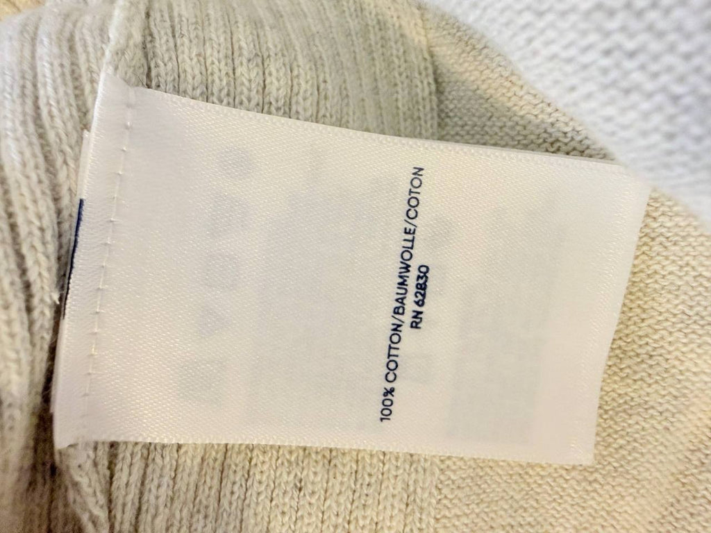 Lands’ End 100% Cotton V-Neck Sweater– Light beige – Size XL – NWOT