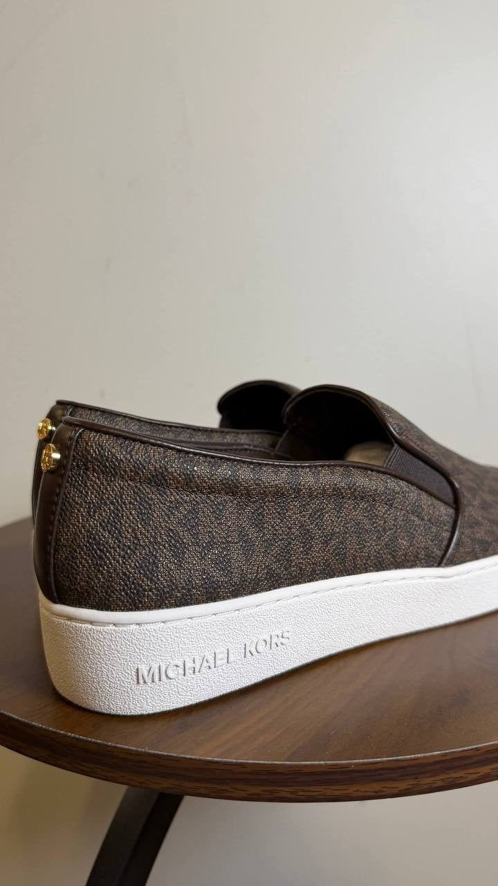 MICHAEL Michael Kors Keaton Slip-On Brown 8.5M Man‑Made MSRP $99 NWB