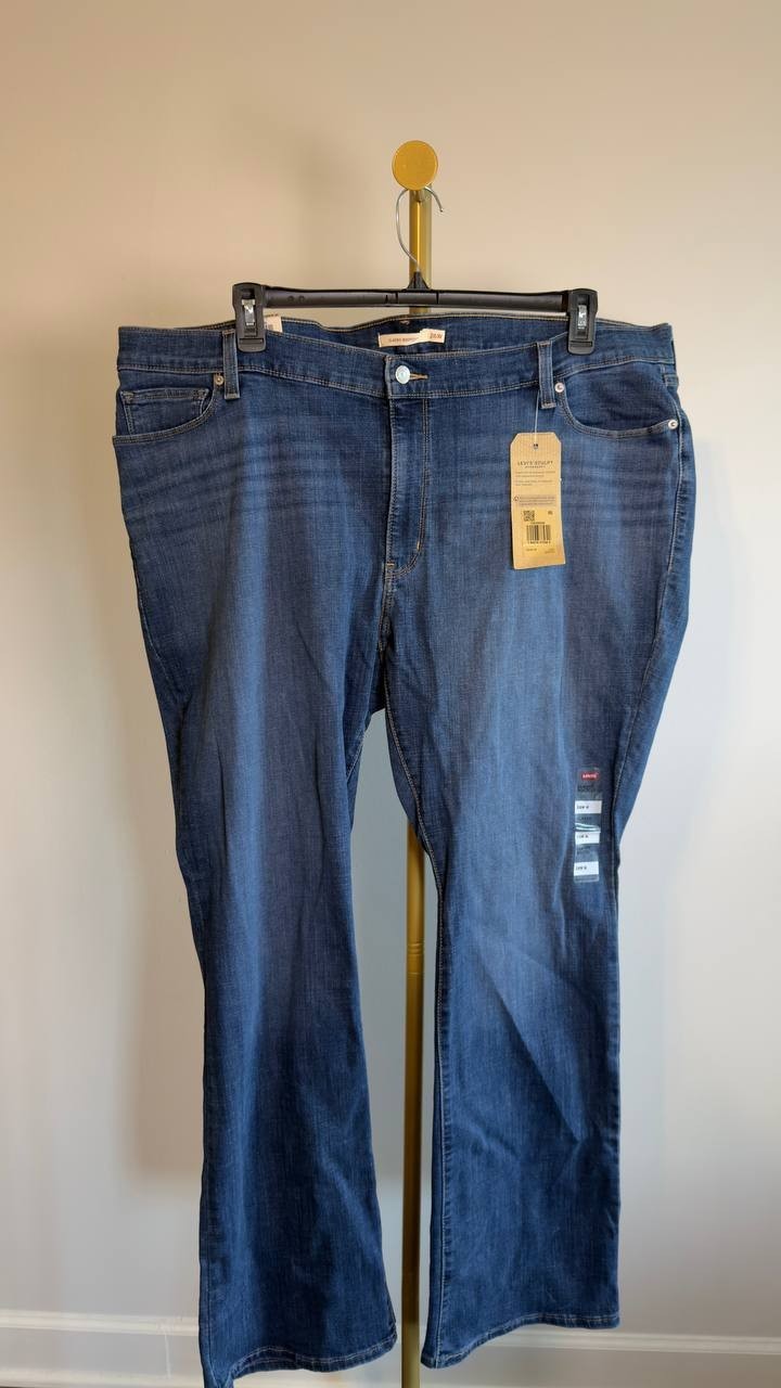 Levi’s Classic Bootcut Jeans Plus Size 26W Lapis Awe NWT $64.95