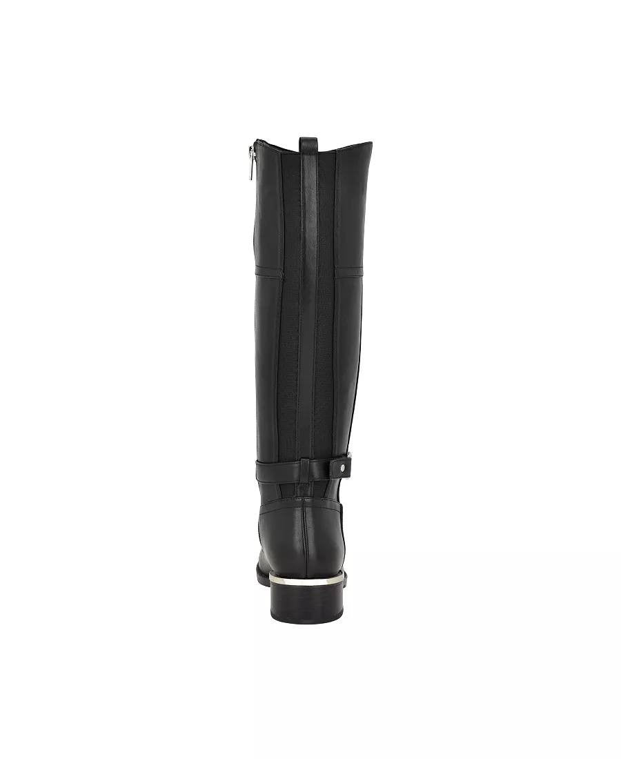 Calvin Klein Daphny Boots 7M Black Man‑Made Knee‑High Pointy Toe NIB msrp$169