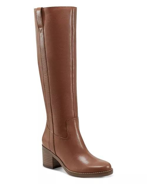 Marc Fisher Tall Boots 8.5M Natural Leather New in Box MSRP $259