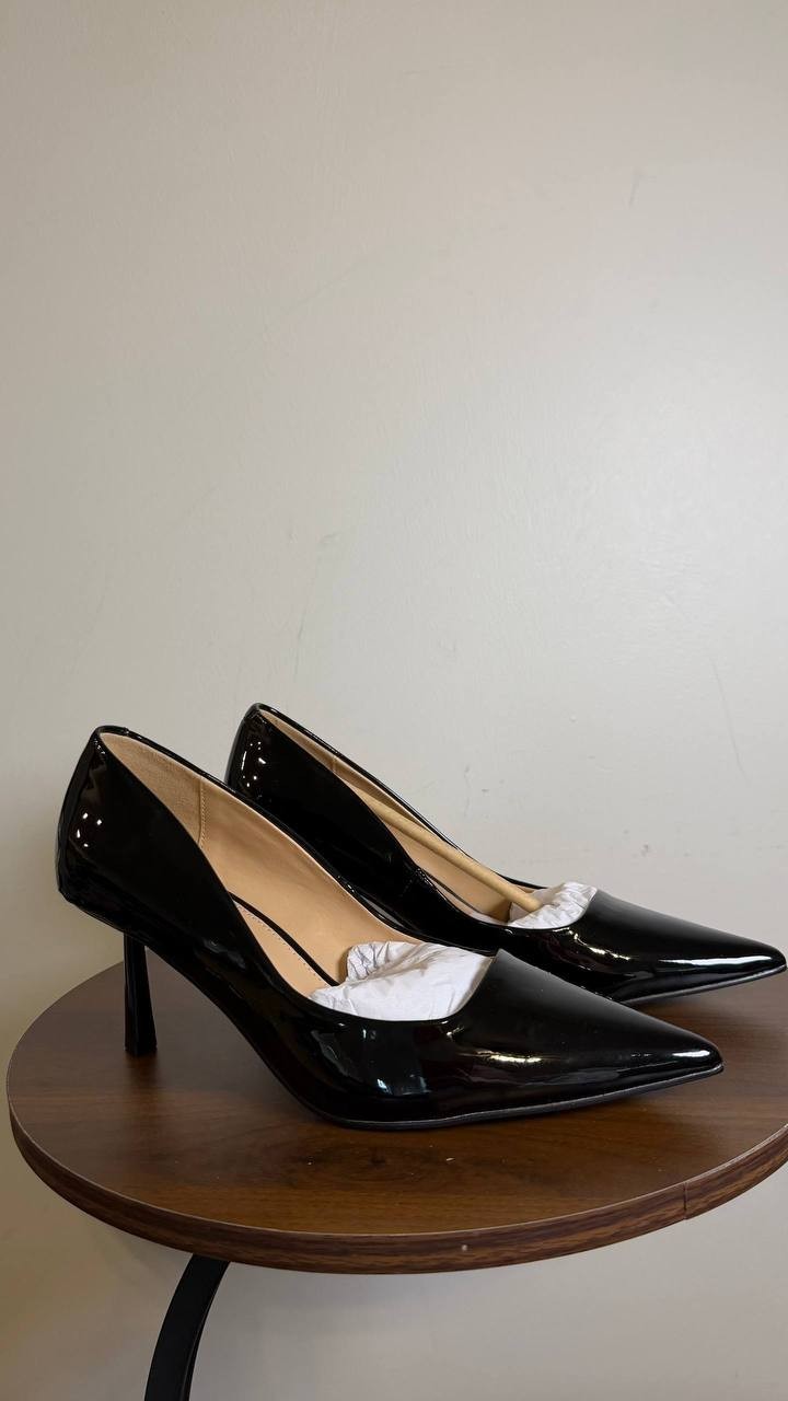 Madden Girl Black Patent Man‑Made Pointed Toe Pumps 8 New in Box MSRP $59