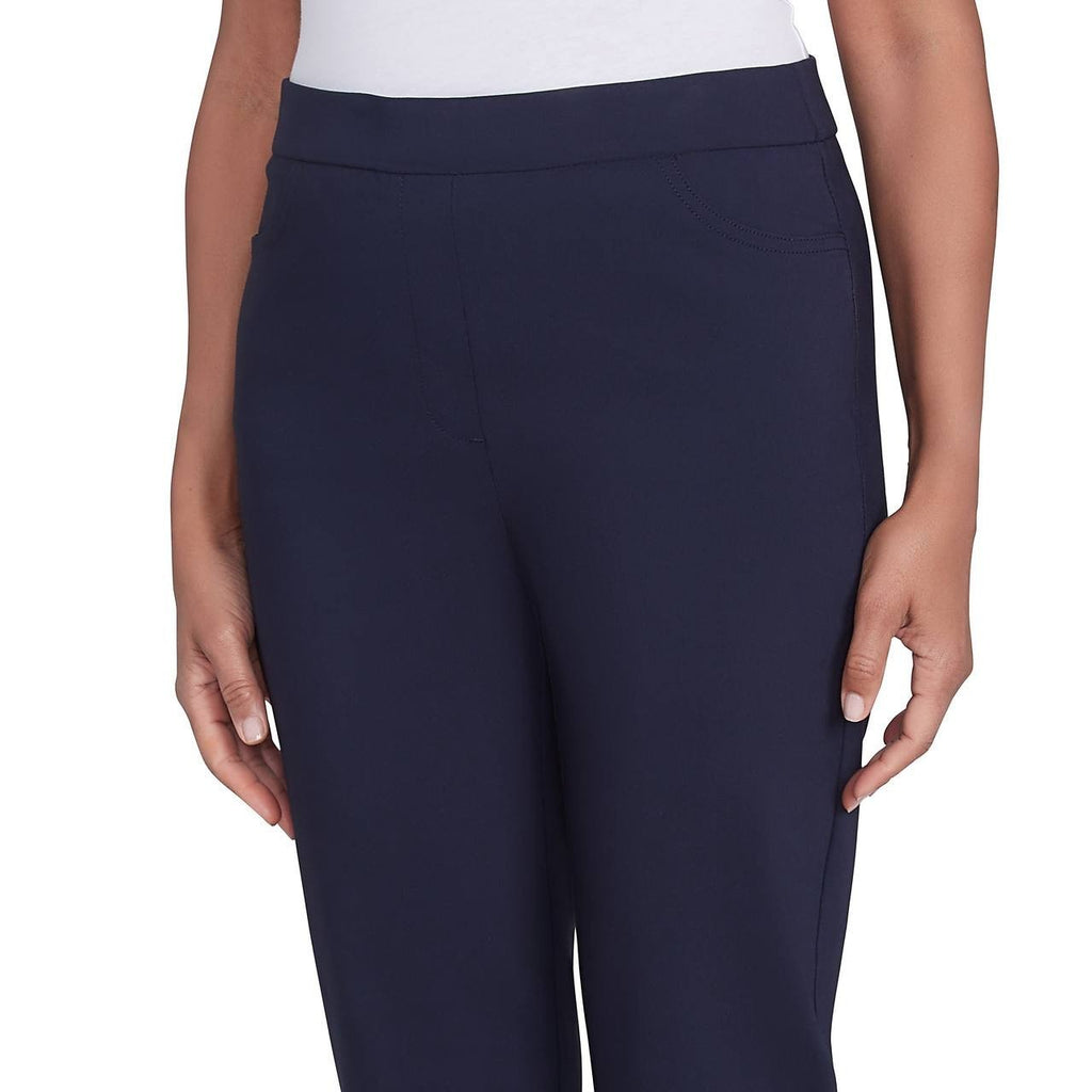 Alfred Dunner Women’s Plus Petite Allure Stretch Pants Navy 16W $52.50 NWT