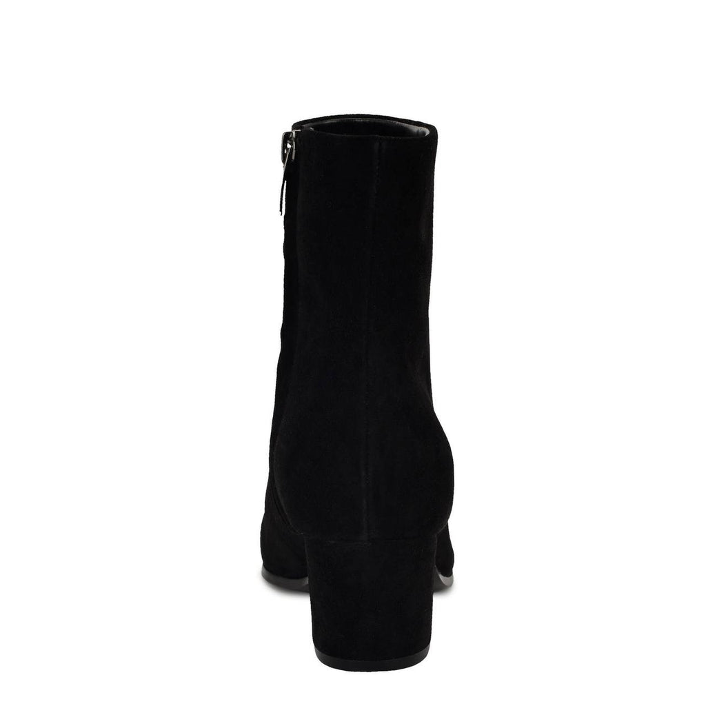 Nine West Savie Women’s Block Heel Ankle Booties Black 8M Suede $169 NWB