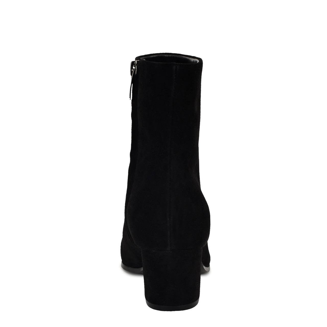 Nine West Savie Women’s Block Heel Ankle Booties Black 8M Suede $169 NWB