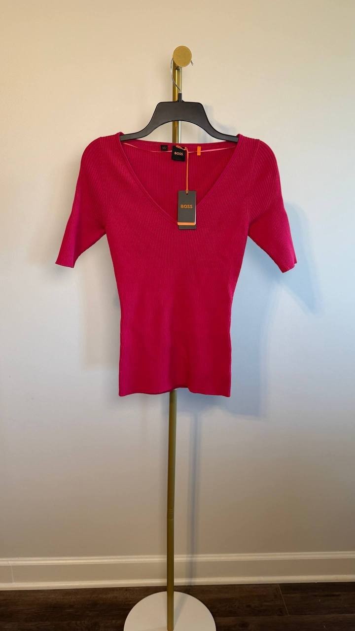 BOSS FARADISCO Knit Shirt Red M NWT $148