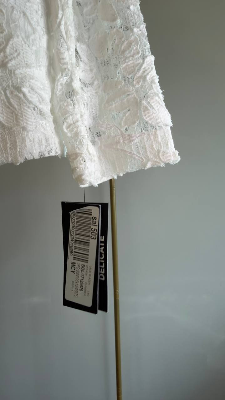 Karl Lagerfeld Paris Lace Blazer Soft White Size 6 NWT $199