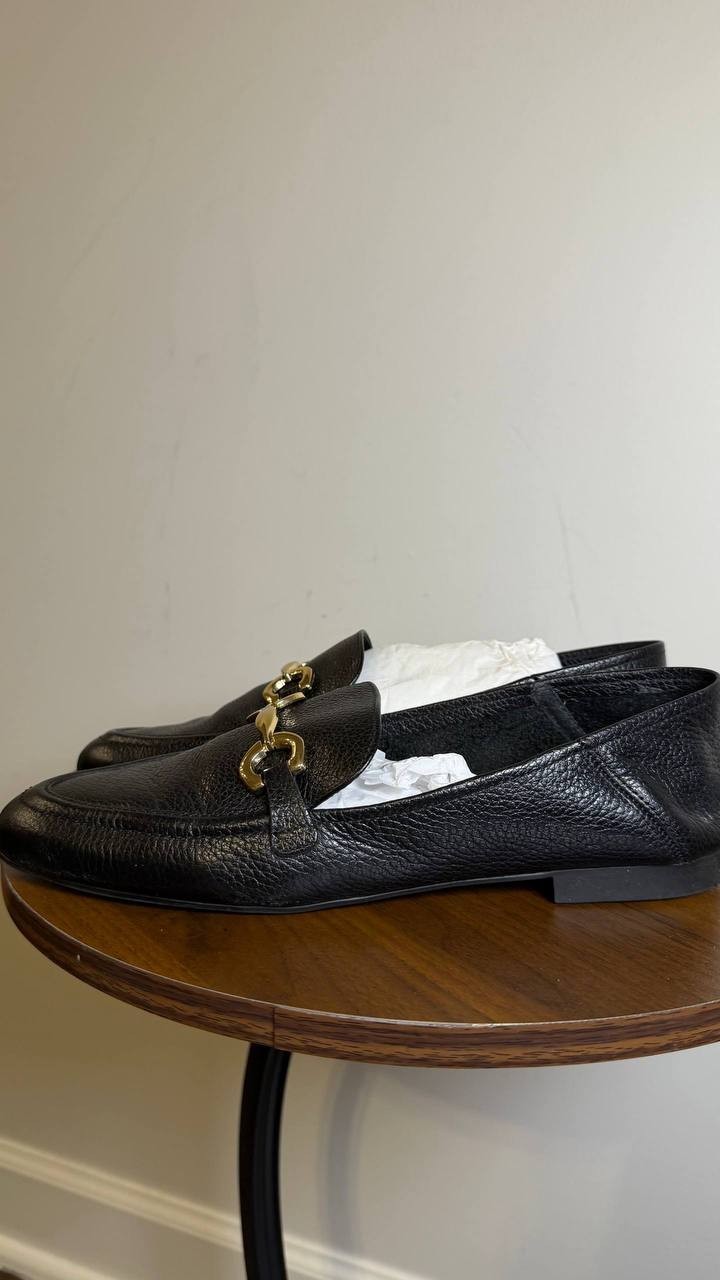 Arezzo Loafers Black Leather Size 8B New in Box $99
