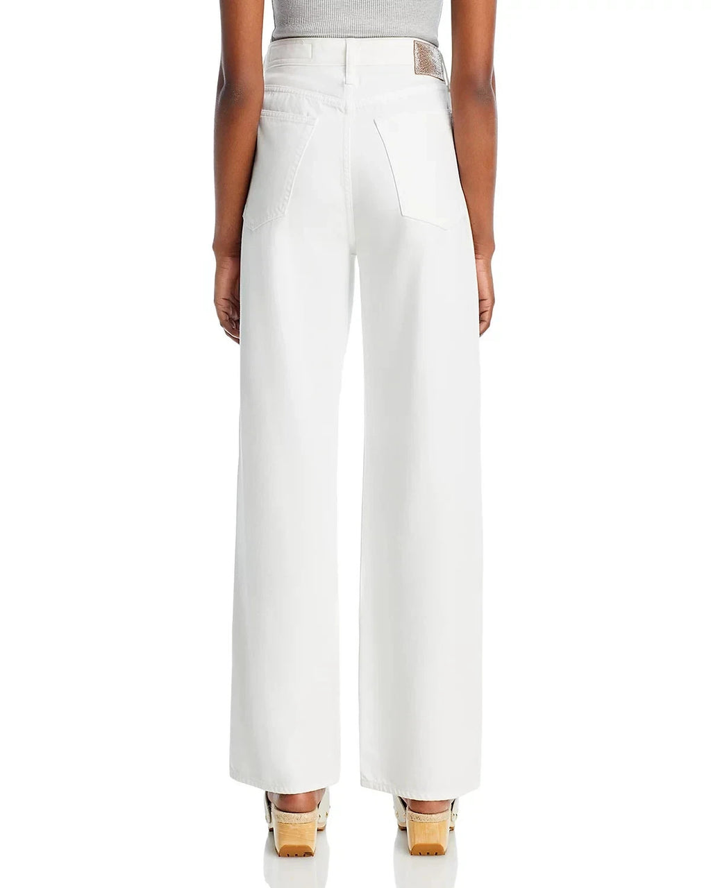 rag & bone Featherweight Logan Wide-Leg Jeans – Optic White, Size 29