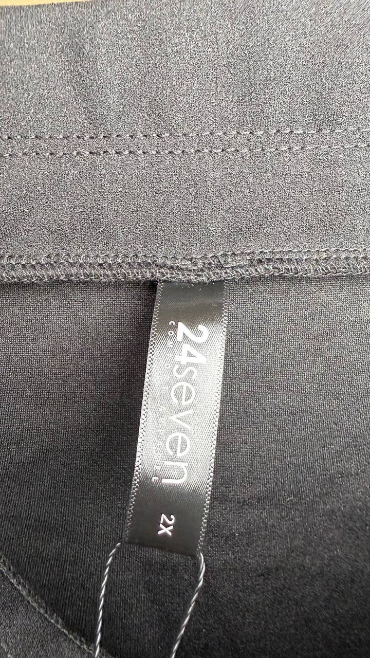 24seven Comfort Apparel A‑Line Skirt Black 2X NWT $50