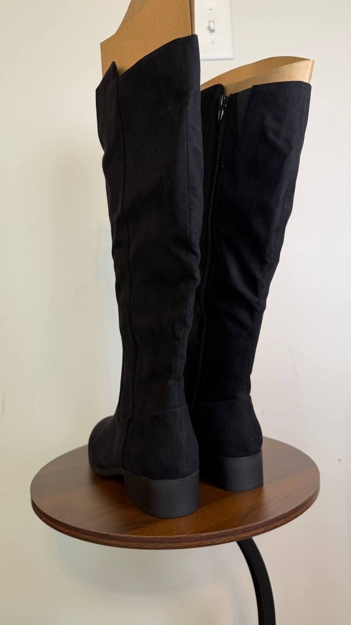 Style & Co Women’s Charmanee Tall Boots Black 9 Man‑Made Block Heel MSRP $79.90
