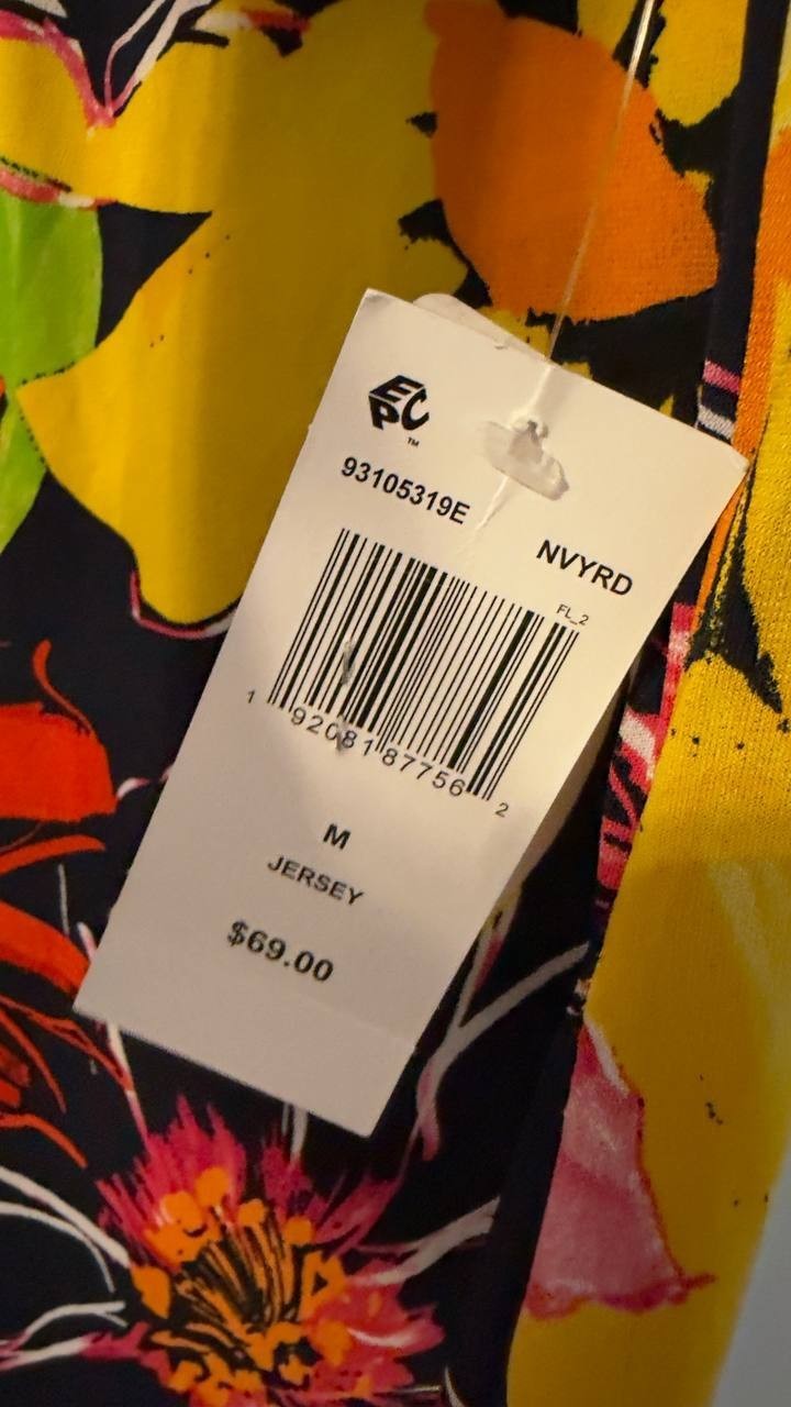 MSK Women’s Floral Jersey Front‑Zip Sleeveless Dress Black Floral M NWT $69