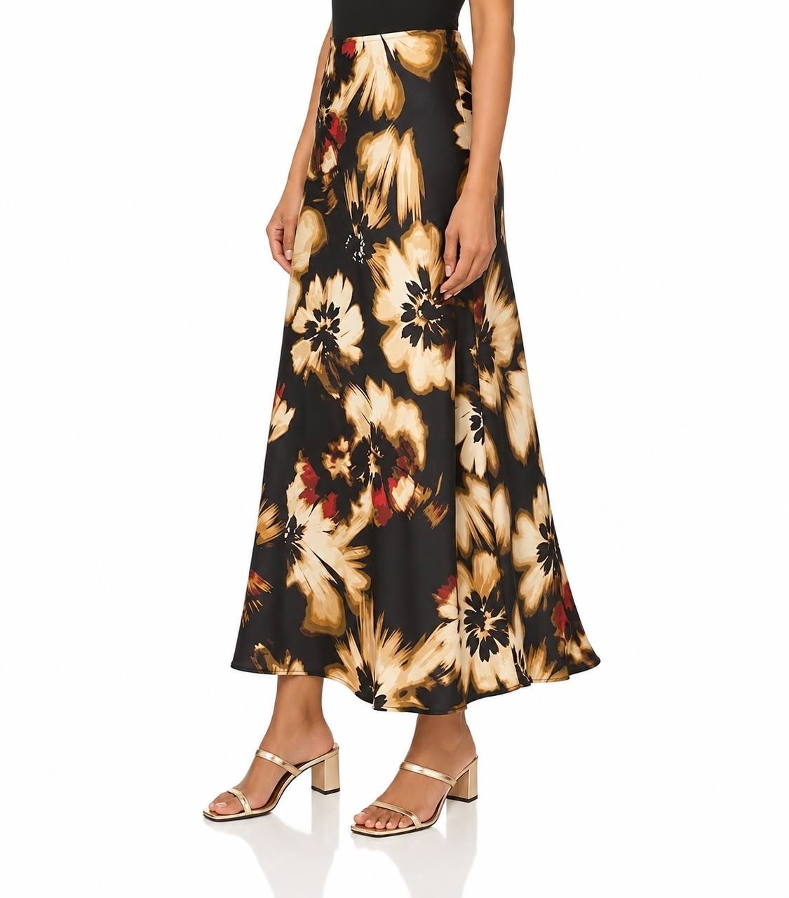Anne Klein Skirt Black Floral XS NWT $89.00