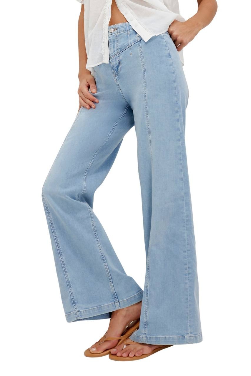 We The Free Libre Front Yoke Wide Leg Jeans Blue 27 NWT $98