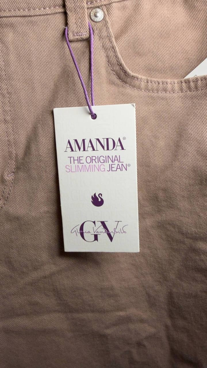 Gloria Vanderbilt Petite Amanda High Rise Straight Jeans Ube Rouge 10P NWT $48