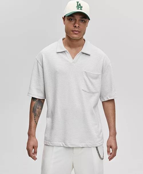 Mode of One – Men’s Textured Knit Open‑Collar Shirt – S – NWOT – $49.50