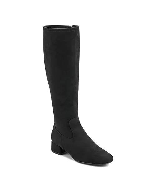 Easy Spirit Danilyn Women’s Tall Block Heel Boots Black 7M Textile $159 NWB
