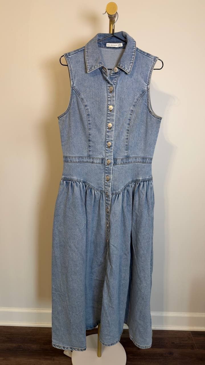Avec Les Filles Spread Collar Snap-Front Midi Dress Satin Wash 8 NWOT $169