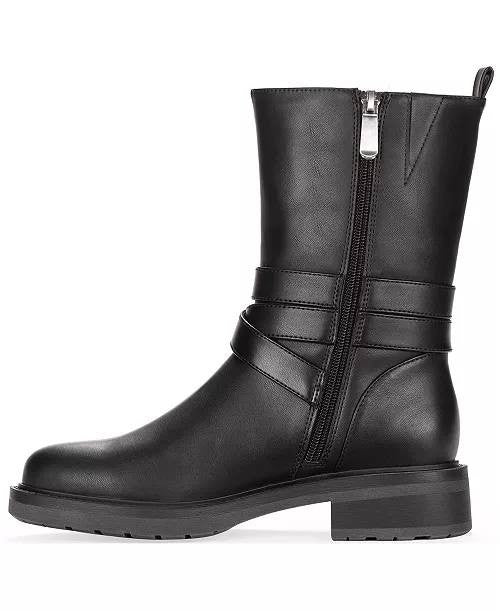Style&Co Black Polyurethane Block Heel Booties 9.5M New in Box MSRP $89