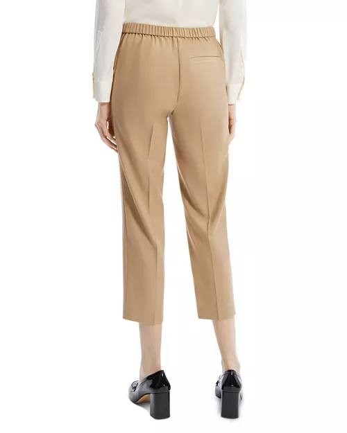 Theory Sleek Flannel Treeca Pull On Pant Camel 2 NWT Damaged $255 New w/ Defects