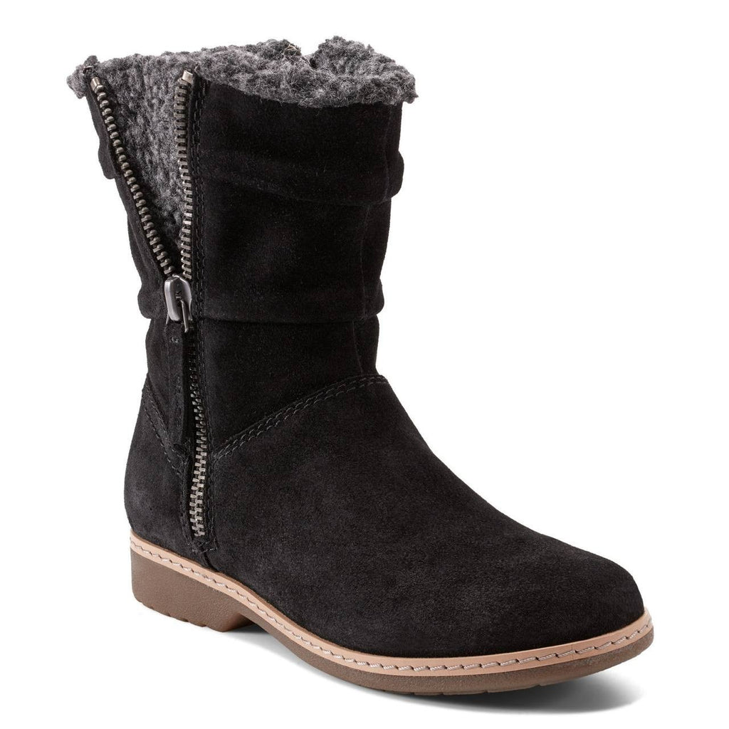 Earth Black Suede Flat Booties 10M New in Box MSRP $189