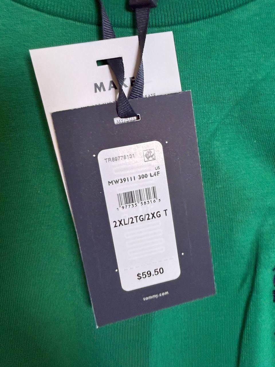 Tommy Hilfiger Printed Regular Fit T‑Shirt Green 2XL‑T NWT $59.50