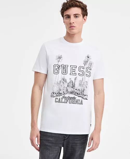 Guess Eco Men’s Boulevard Graphic T‑Shirt White XL $44 NWOT
