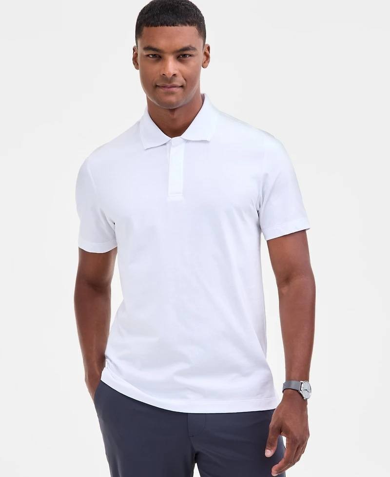 Alfani Men’s Regular‑Fit Mercerized Polo Shirt White XXL Cotton $60 NWT