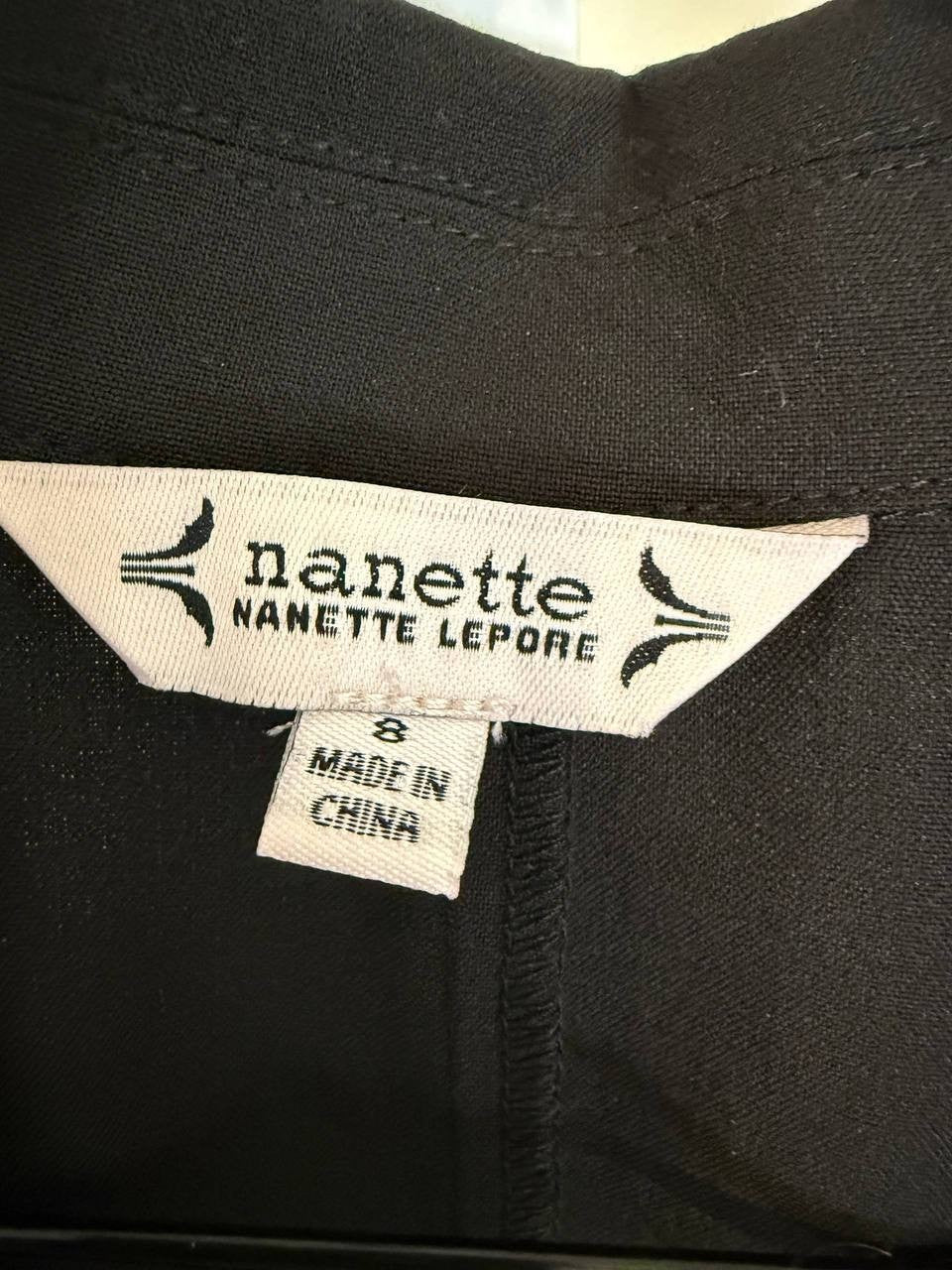 Nanette Lepore Belted Zip‑Front Dress – Black – Size 8/10 – NWT – $148