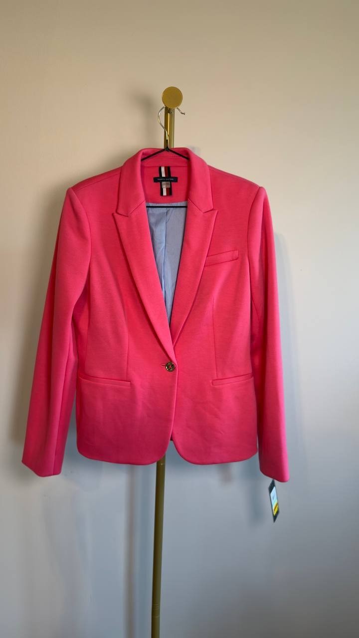 Tommy Hilfiger Single Button Business Blazer Pink 8 NWT $139