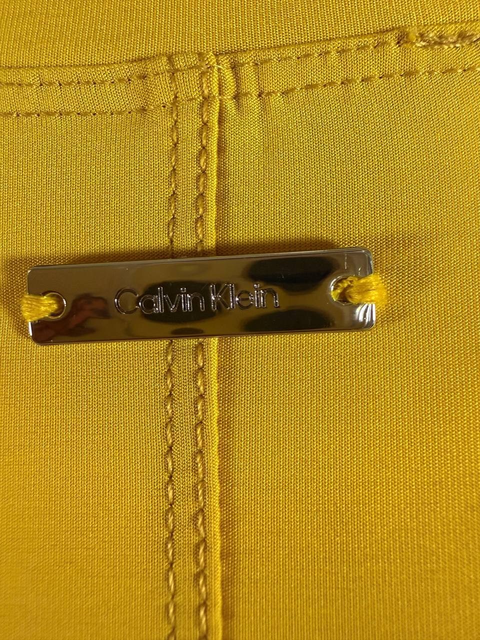 Calvin Klein Lemon Amber Midi Dress – Size L – NWT