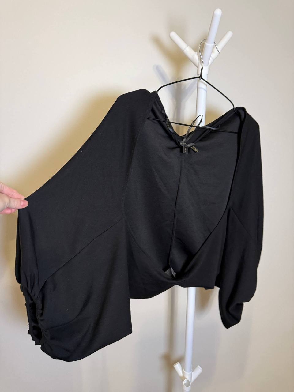 Donna Karan New York Open‑Front Puff‑Sleeve Shrug – Size L – NWT