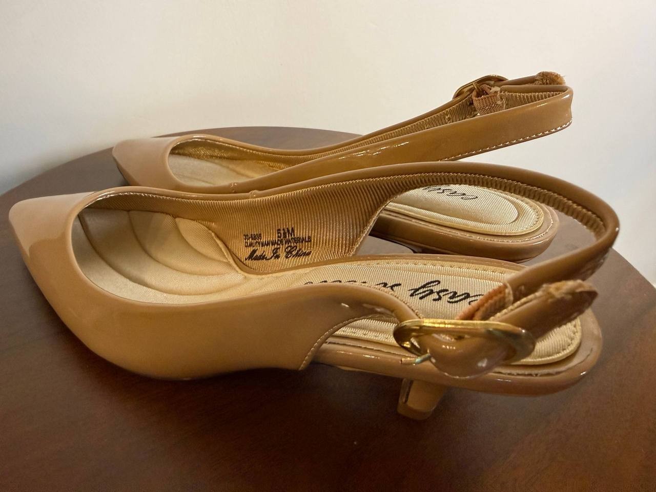 Easy Street Faye Slingback Pumps – Nude Patent – Size 5.5M – Manmade –New in Box